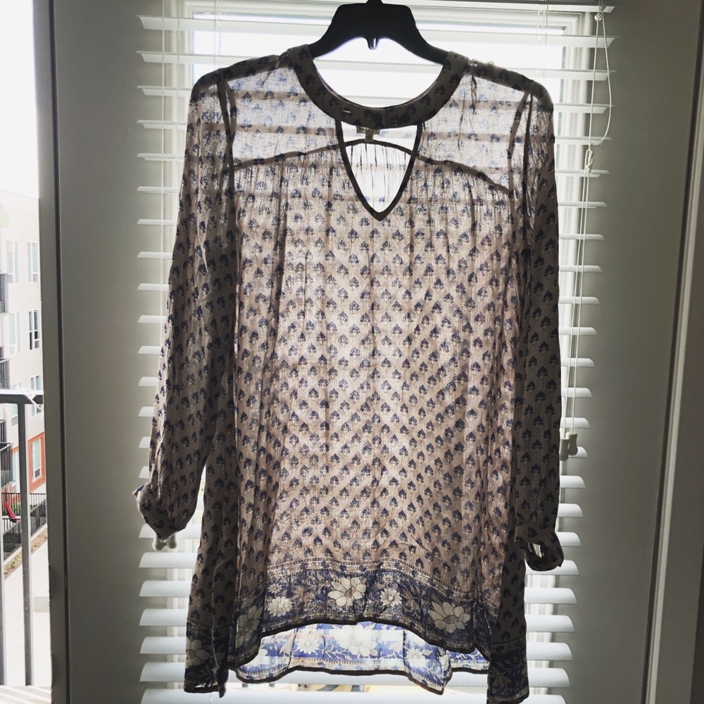 Blue and Cream Tunic/Dress